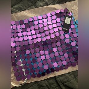 Nasty Gal Disc Chainmail Skirt - Purple